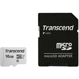 Transcend 300S 16 GB microSDHC, Speicherkarte silber, UHS-I U1, Class 10