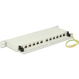 DeLOCK 10"Patchpanel 12P Cat.6A 0,5HE grau