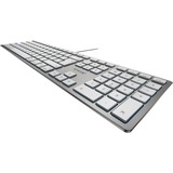 CHERRY KC 6000 SLIM FOR MAC, Tastatur silber/weiß, US-Layout, Cherry SX-Scherentechnologie