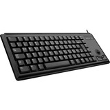 CHERRY Slim Line G84-4400, Tastatur schwarz, US-Layout, integr. Trackball