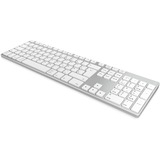 KeySonic KSK-8022BT, Tastatur silber, DE-Layout, X-Typ-Membrane