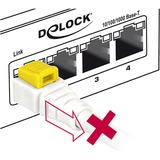 DeLOCK Kabel RJ45 Secure Cat.6A weiß, 2 Meter, verriegelbar, LSOH Halogenfrei