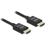 DeLOCK Koaxiales High Speed HDMI-Kabel 48 Gbps 8K 60Hz schwarz, 1 Meter