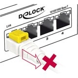 DeLOCK RJ45 Secure Cat. 6A, Kabel weiß, 3 Meter, verriegelbar, LSOH Halogenfrei