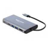 DeLOCK USB-C Dockingstation 4K grau, HDMI, DisplayPort, USB-C