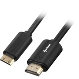 Sharkoon Adapterkabel HDMI Stecker > mini HDMI Stecker schwarz, 1 Meter, HDMI 4K