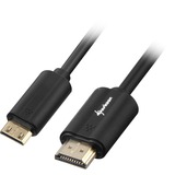 Sharkoon Adapterkabel HDMI Stecker > mini HDMI Stecker schwarz, 3 Meter, HDMI 4K