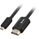 Sharkoon Kabel HDMI Stecker > micro HDMI Stecker schwarz, 1 Meter, HDMI 4K