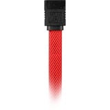 Sharkoon Sata III Kabel sleeve rot, 30 cm