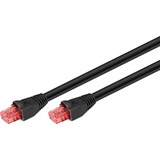 goobay CAT.6 Outdoor-Patchkabel U/UTP schwarz, 50 Meter