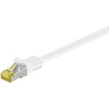 goobay Patchkabel RJ-45 SFTP, mit Cat 7 Rohkabel weiß, 1 Meter, 500 MHz