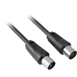 goobay RF-Stecker auf RF-Buchse, Kabel schwarz, 5 Meter