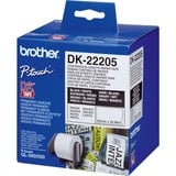 Brother Endlos-Etikett (Papier) DK-22205, Schriftband weiß