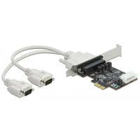 DeLOCK PCIe > 2x Seriell RS-232 mit 5V/12V, Schnittstellenkarte 