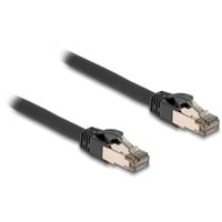 DeLOCK RJ-45 Netzwerkkabel Cat.6a U/FTP ultra flexibel schwarz, 5 Meter, innerer Edelstahlmantel