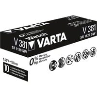 VARTA V381 SR55, Batterie 10 Stück, V381