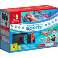 Nintendo Switch Neon-Rot/Neon-Blau , Spielkonsole schwarz, incl. Switch Sports-Set