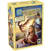 Asmodee Carcassonne - Burgfräulein und Drache, Brettspiel 3. Erweiterung