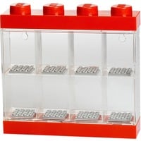 Room Copenhagen LEGO Minifiguren Display Case 8 rot, Aufbewahrungsbox rot/transparent