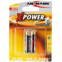 Ansmann X-Power Alkaline Batterie Micro AAA / LR03 2 Stück