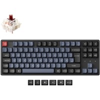 Keychron K8 Pro, Gaming-Tastatur schwarz/blau, DE-Layout, Gateron G Pro Brown, Hot-Swap, Aluminiumrahmen, RGB, PBT