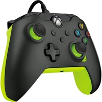 PDP Wired Controller - Electric Black, Gamepad schwarz/neon-grün, für Xbox Series X|S, Xbox One, PC