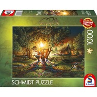 Schmidt Spiele Terry Redlin: Prächtiges Frühlingsleuchten, Puzzle 1000 Teile