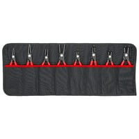 KNIPEX Sicherungsringzangen-Set Ø 10 - 60mm, 8-teilig rot, 4x gerade Spitzen, 4x 90° Spitzen, in Rolltasche