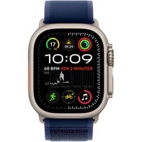 Apple Watch Ultra 2, Smartwatch titan, 49 mm, Trail Loop blau S/M, Titangehäuse, Cellular