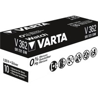 VARTA Silberoxid-Knopfzelle 362, Batterie silber, 10 Stück