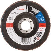 Bosch Fächerschleifscheibe X571 Best for Metal, Ø 125mm, K80 Bohrung 22,23mm, gerade