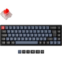 Keychron K6 Pro, Gaming-Tastatur schwarz/blaugrau, DE-Layout, Keychron K Pro Red, Hot-Swap, Aluminiumrahmen, RGB