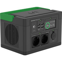 APC Schneider tragbare OffGrid Powerstation 330 schwarz/grün, Lithium-Ionen Akku 332Wh, 2x 230V 300W, 3x USB-A, 1x USB-C PD 60W