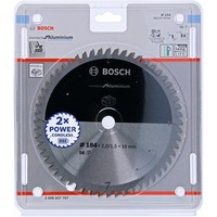 Bosch Kreissägeblatt Standard for Aluminium, Ø 184mm, 56Z Bohrung 16mm, für Akku-Kappsägen