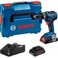 Bosch Akku-Schlagbohrschrauber GSB 18V-55 Professional, 18Volt blau/schwarz, 2x Li-Ionen Akku 2,0Ah, in L-BOXX