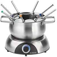 Bomann Fondue-Set FD 2248 CB edelstahl, 1.400 Watt, Topf 1,2 Liter