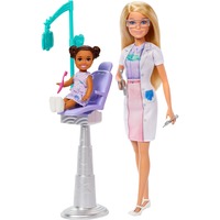 Mattel Barbie Deluxe Karrieren Zahnärztin Spielset, Puppe 