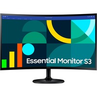 SAMSUNG Essential S3 S24D364GAU, LED-Monitor 59 cm (24 Zoll), schwarz, FullHD, VA, Curved, 100Hz Panel