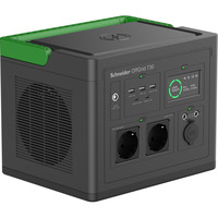 APC Schneider tragbare OffGrid Powerstation 730 schwarz/grün, Lithium-Ionen Akku 738Wh, 2x 230V 700W, 3x USB-A QC, 2x USB-C PD