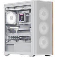 Aerocool D501A-G-WT-v2, Tower-Gehäuse weiß/holz