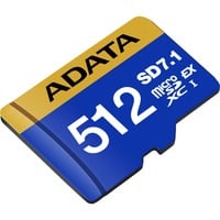 ADATA Premier Extreme microSDXC 512 GB, Speicherkarte blau/gelb, SD Express, UHS-I U3, Class 10, V30