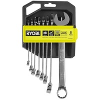 Ryobi Ringmaulschlüssel-Set RHWR8PC, Schraubenschlüssel 8-teilig