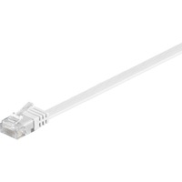 goobay Patchkabel RJ45 Stecker > RJ45 Stecker CAT.6 U/UTP weiß, 3 Meter, Flachkabel