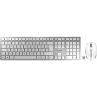 CHERRY DW 9100 SLIM, Desktop-Set weiß/silber, CZ-Layout, Cherry SX-Scherentechnologie