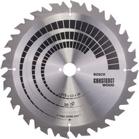 Bosch Kreissägeblatt Construct Wood, Ø 315mm, 20Z Bohrung 30mm, für Tischkreissägen