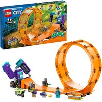 LEGO 60338 City Stuntz Schimpansen-Stuntlooping, Konstruktionsspielzeug Action-Spielzeug mit Rampe, Stunt-Motorrad und 3 Minifiguren