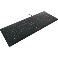 CHERRY STREAM PROTECT KEYBOARD, Tastatur schwarz, DE-Layout, Cherry SX-Scherentechnologie