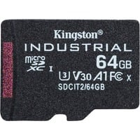 Kingston Industrial 64 GB microSDHC, Speicherkarte schwarz, UHS-I U3, Class 10, V30, A1