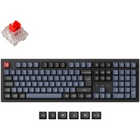 Keychron K10 Pro, Gaming-Tastatur schwarz/blaugrau, DE-Layout, Keychron K Pro Red, Hot-Swap, Aluminiumrahmen, RGB, PBT