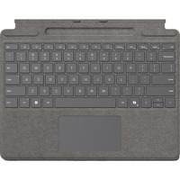 Microsoft Surface Pro Keyboard mit Stiftaufbewahrung, Tastatur platin, DE-Layout, für Surface Pro (11. Edition)/10 for Business/9/8